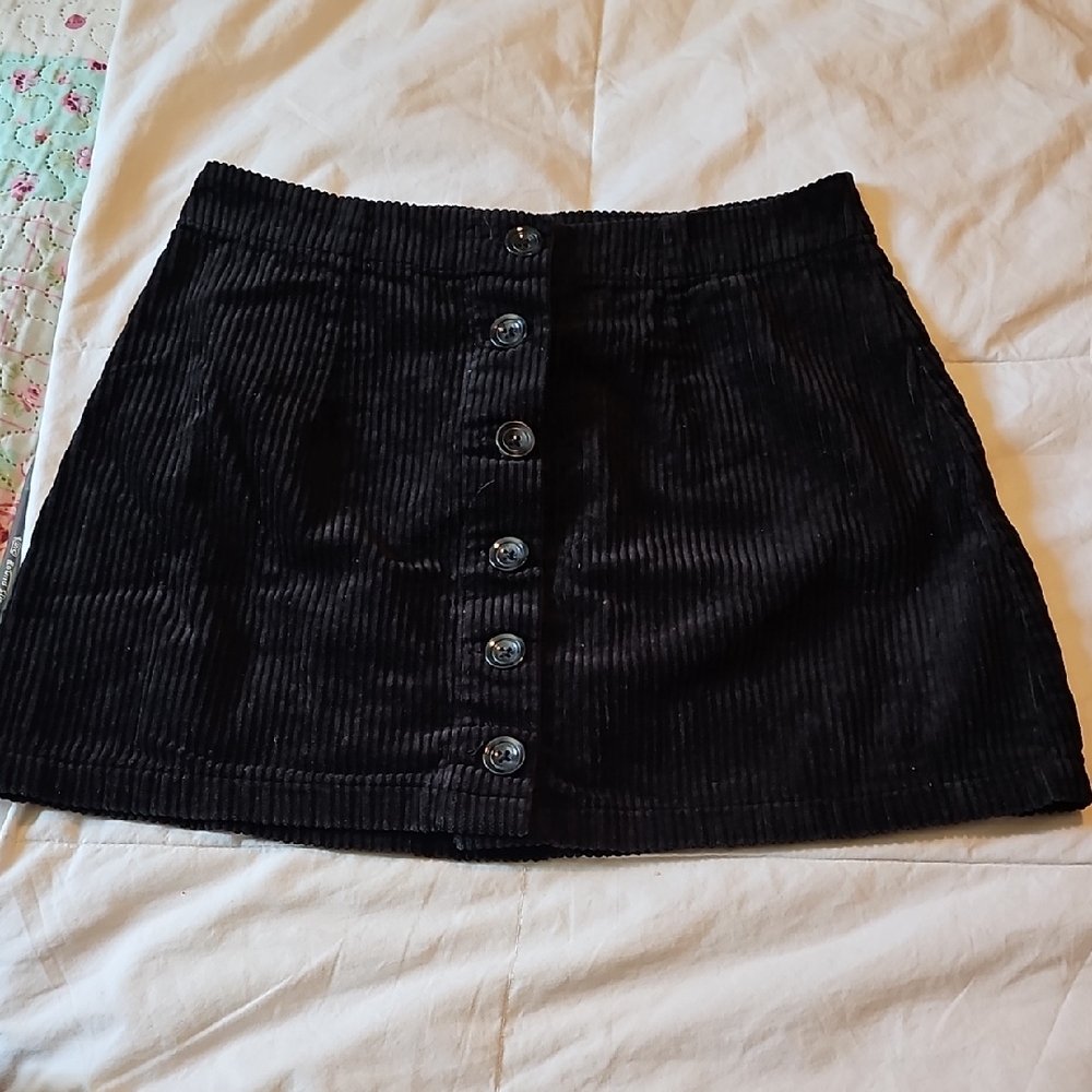 Forever 21 Black Corduroy Mini Skirt